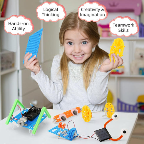 STEM Robotics Science Kits, Crafts for Boys 6-8 Girls 8-12, Robot Building Kit for Kids 8-10, Electronic Science Experiments Activities, Engineeri...