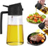2 in 1 Oil Dispenser and Oil Sprayer, 470ml Oil Dispenser Bottle Spray and Pour, Glass Olive Oil Sprayer for Cooking, Food-Grade Oil Spray Bottle ...