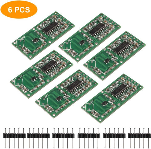 6PCS RCWL-0516 Microwave Radar Motion Sensor Module for Arduino ESP8266 Nodemcu Wemos Smart Switch Module Human Body Induction Detector 5-7M Dista...