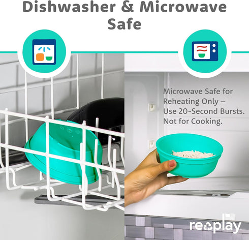 Re-Play 12 Oz. Toddler Bowls for Snack and Everyday Dining - Dishwasher and Microwave Safe - Made in USA - Set of 3-5.75" x 5.75" x 2" - Easter...