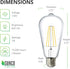 Sunco Lighting - 2 Pack Dusk to Dawn Light Bulbs LED Edison 2700K Soft White, CRI90 7W Equivalent 60W, Vintage Style ST64 Extra Bright Automatic B...