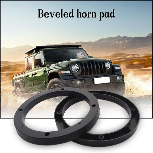 2PCS Black Plastic Speaker Spacer Adaptor Ring Mounting Bracket, 6.5 inches Dia Speaker Spacer Rings for Cars, Boats, Trucks, and More...