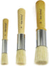 Wooden Stencil Brush 3PCS Natural Pure Hog Bristle Template Paint Brushes for Acrylic Oil Watercolor Art Painting Stencil Project Card Making DIY ...