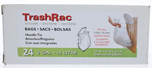 3 gal. Trash Bags Handle Tie 24 pk...