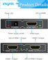 eSynic 4K/30HZ HDMI Splitter 2 Way HDMI Splitter 1 in 2 Out HDMI 1.4 Double Monitors for HDTV PS4 Blu-ray Player Laptop Satellite etc(Not Support ...