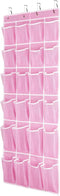 Hanging Shoe Organizer, Over The Door Shoe Organizer with 24 Breathable Mesh Pockets for Men Women Kids Hanging Shoe Storage Rack Organizer Size:5...