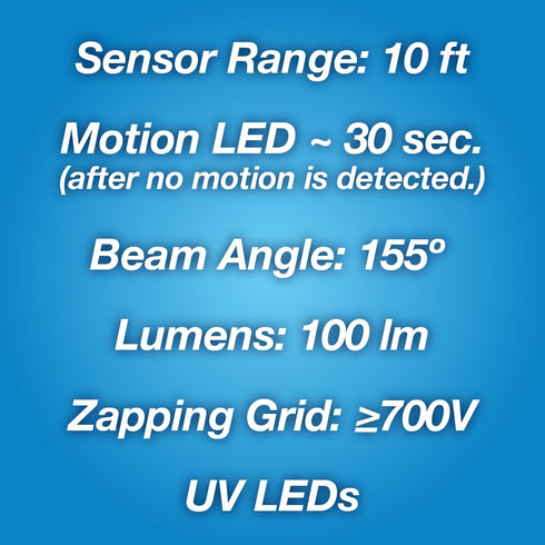 PIC 2-in-1 Solar Bug Zapper and Motion Sensor LED Light, Outdoor Electric Insect Killer, Mosquito Fly Zapper Trap for Outdoor Use...