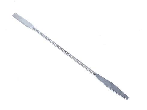 Lab Micro Double Ended Spatula Round/Tapered Arrow End (Flat Ends 50mm x 9mm), 9" Length, Stainless Steel...