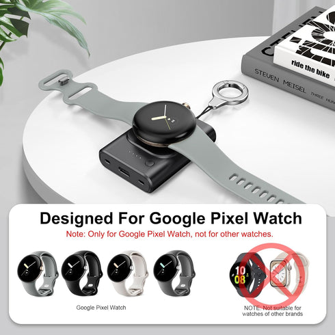 for Pixel Watch Charger, Portable Pixel Watch Charger for Google Pixel Watch, 1800mAh Google Watch Charger Portable Google Pixel Watch Charger Wir...