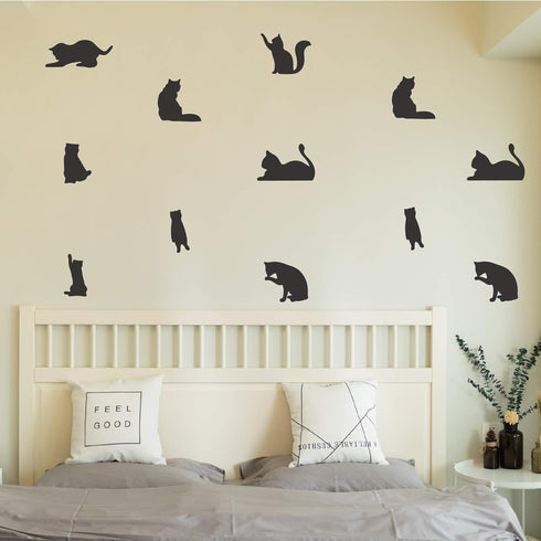 A Room with Cats Wall Decals-Cute Animal Stickers for Kids Room Bedroom Nursery Playroom Decor...