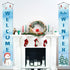 Welcome Hello Winter Porch Banner Snowman Cardinal Christmas Xmas Holiday Front Door Sign Wall Hanging Party Decoration...