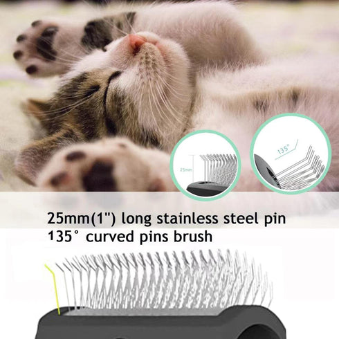 Large Slicker Brush for Dogs,Cats,Extra Long Pin Shedding Brush for Long Haired Dog,Cat, Pet Grooming Wire Brush for Thick Undercoat Curly Hair,25...
