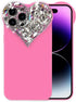 Cute 3D Glitter Case for iPhone 11, Sparkling Aesthetic Heart Gems Bling Case, Pretty shine Colorful Diamond Soft TPU Bumper Case for Women Girl-i...