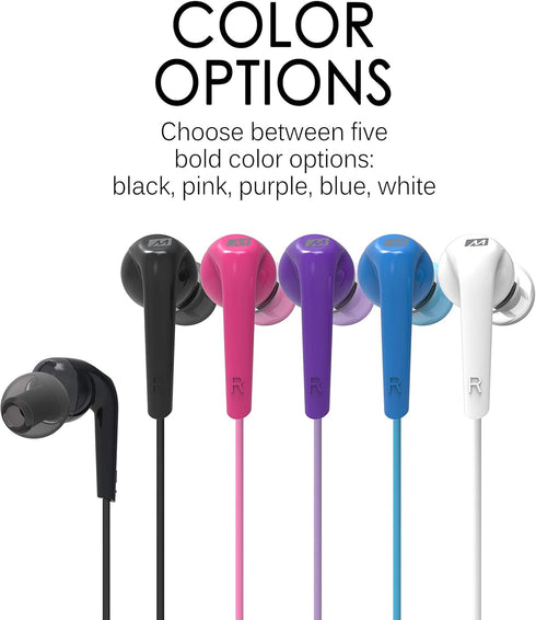 MEE audio RX18 Comfort-Fit in-Ear Headphones with Enhanced Bass (White)...
