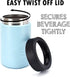 4-in-1 Stainless Steel 12 oz Double Wall Vacuum Insulated Can or Bottle Cooler Keeps Beverage Cold for Hours - Also Fits 16 oz Cans - Powder Coate...