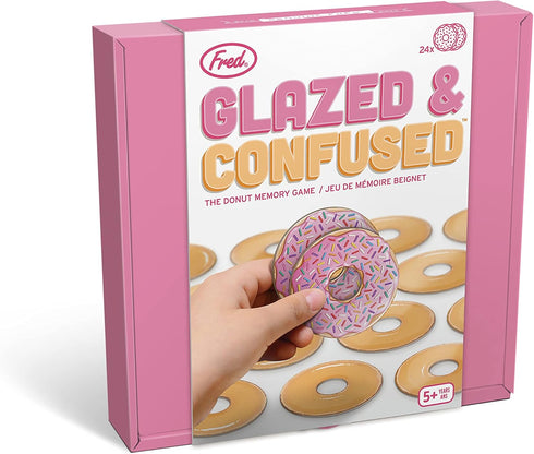 Genuine Fred Glazed and Confused, Donut Memory Game, Include 48 Donuts with 24 toppings to Pair. Great Family Game for Kids & Adults. Fun Gift for...