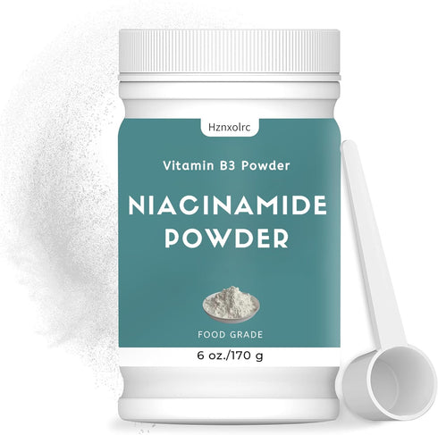 6 oz Niacinamide Powder, 100% Pure Niacin Powder, Add to Shakes, Juices and Smoothies for Optimal Health...