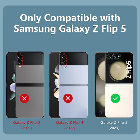 FNTCASE for Samsung Galaxy Z-Flip5 Case: Military Grade Drop Protection Shockproof Cell Phone Cover with Belt Clip Holster & Kickstand | Protectiv...