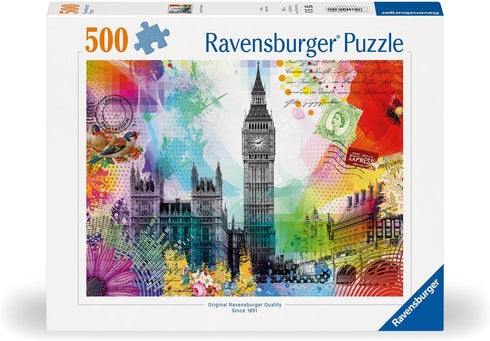 Ravensburger London Postcard 500 Piece Jigsaw Puzzle for Adults - 12000309 - Handcrafted Tooling, Made in Germany, Every Piece Fits Together Perfe...