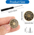 Jeans Buttons Replacement, 8PCS Instant No Sew Buttons for Pants Removable Metal Pant Buttons Tightener Adjustable Button Replacement Kit with Thr...