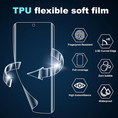 for Motorola Razr 2024/Razr+ 2024/Razr Plus Screen Protector?Self-Healing TPU Film with Camera Lens Protector,Case Friendly,HD,Anti-Scratch, 2+2 P...