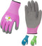 Vgo... 3-Pairs Age 3-5 Kids Gardening Gloves, Children Yard Work Gloves, Soft Safety Rubber Gloves (XXXS, KID-RB6013)...