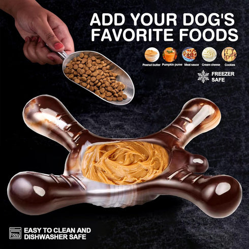 BYMQ Super Tough Dog Chew Toys - for Aggressive Chewers Large Breed,Dog Toys, Bone Toy Nylon Durable Dogs Extreme, Real Beef Flavor to Keep Busy...