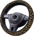 Leopard Cheetah Print Animal Gold Black Steering Wheel Cover for Women Men Girls Car Accessories Decor Anti-Slip Neoprene Auto Steering Wheel Cove...