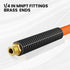 Giraffe Tools Rubber Air Hose, 3/8 inch x 6 ft, 1/4 in. MNPT Fittings, 300 PSI Heavy Duty, Lightweight Air Compressor Hose...
