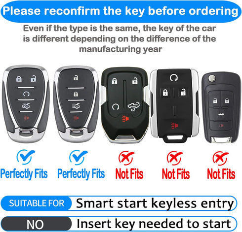 Sindeda for Chevrolet Key Fob Cover With Keychain Soft TPU Full Protection Key Shell Case Compatible with Chevrolet 2016-2024 Chevy Malibu Camaro ...