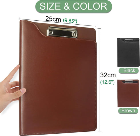 Portfolio Folder Binder-Business Leather A4 Padfolio Portfolio, Durable and Lightweight Conference Interview Resume Document Binder Organizer with...