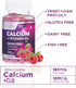 Calcium Supplement + Vitamin D3 - Sugar Free Calcium Gummies for Bone & Teeth Strength Support, Calcium Gummy Chews for Immune Support, Calcium Su...