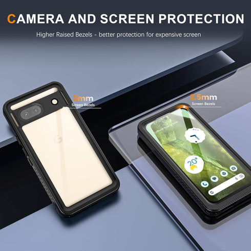 ANTSHARE for Google Pixel 8A Case, Pixel 8A Case Waterproof with Built-in Screen Protector, Full Body Sealed, Heavy Duty Shockproof Dustproof Snow...