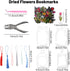 346Pcs Transparent Flower Scrapbook Stickers, Glassware Bottle Shape Bookmarks Set Include Colorful Tassels and Tweezer Hole Punch, Beautiful Flor...