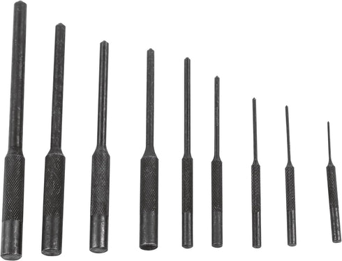 Wheeler Roll Pin Punch Set with 9 Steel Punches, Labeled Rollup Storage Bag for Firearm Maintenance and Gunsmithing...