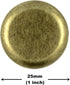 Bezelry 12 Pieces Beveled Edge Antique Brass Metal Shank Buttons. (25mm (1 inch))...