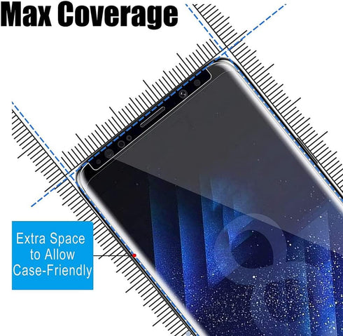 BANDQ 3 Pack for Samsung Galaxy S8 Screen Protector?3+1 Pack? 1 Pack Camera Lens Protector, 9H Scratch-Resistant HD Tempered Glass Screen Protecto...