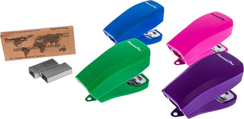 Desk Accessories - Aria Premium Mini Stapler Set - with Built-in Staple Removers, 2000 Standard Staples Included - for Office, School, and Travel,...