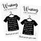 Zonon 100 Pieces Black T-Shirt Washing Instructions Cards Shirt Care Instructions Cards with Shirt Graphic Customer Direction Cards Clothing Packa...