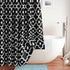 Biscaynebay Textured Fabric Shower Curtains for Bathroom 72" X 72", Black Morocco Pearl Printed Linen Modern Hotel Luxury Quality Cloth Bath Curta...
