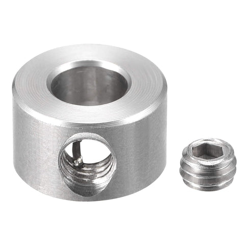 uxcell Drill Stop 1/4" I.D. Stainless Steel for Set Screws Chuck Woodworking Drill Bits Depth Holder 2Pcs...