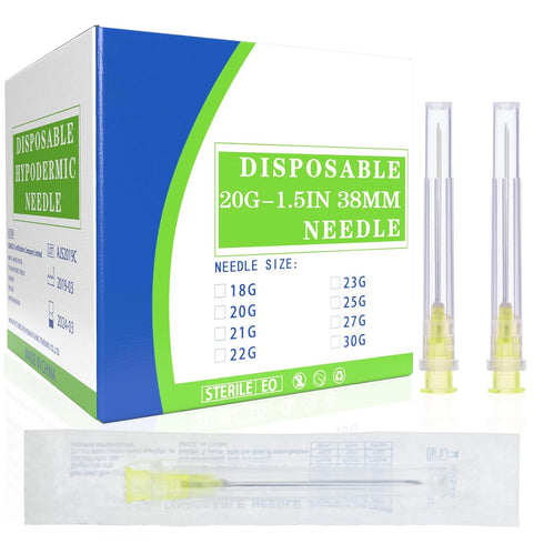 100 Pack 20 Gauge 1 Inch Lab Accessories, Individually Packaged. (20G-1 Inch)...