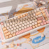 Cute Keycaps, Moa Profile Keycaps 75 Percent,PBT Double Shot Keycaps Set, Pink Round 130 Keys for Mechanical Keyboard 61/64/75/84/87/104/108 Layou...