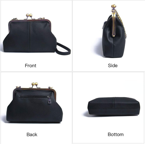 Lanpet Women Classical Kiss Lock Clutch with Chain Strap Shoulder Bag Purse Wallet...