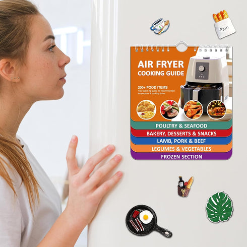???????? 200 ?????????? Air Fryer Cheat Sheet Magnets Cooking Guide Booklet, Air Fryer Cooking Guide, Air Fryer Magnetic Cheat Sheet Set, Air Frye...
