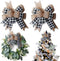 Buffalo Plaid Burlap Bows for Wreath 2 Pack,12”x9.4”Large Rustic Farmhouse Decor Tree Topper Check Bow Decorations for Fall Wedding Holiday Party ...