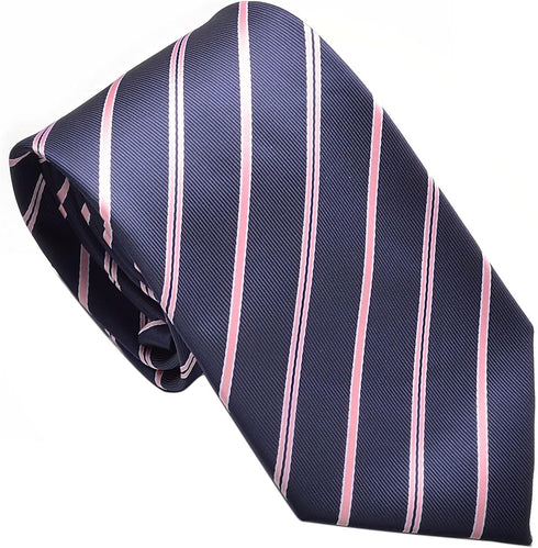 Navy Blue Tie for Men Classic Polka Dot Striped Plaid Paisley Microfiber Necktie Wedding Business Party...