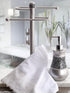 Crackled Glass Silver Hand Soap Dispenser for Bathroom, Decorative Countertop Lotion Dispenser, Elegant Liquid Soap Dispenser with Sturdy Pump for...