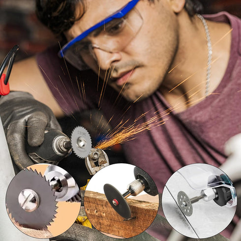 76PCS 1/8inch Shank Power Rotary Tool Accessories Kit for Dremel- includes 45PCS Rotary Cutting Wheels Tool Kit, 20PCS Stone Carving Set Diamond B...