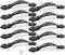 10 Pack Flat Black Cabinet Hardware Handle Pull - 2-1/2" (64mm) Hole Center, Drawer Handle Dresser Kitchen Cupboard Furniture Hardware Door Pull...